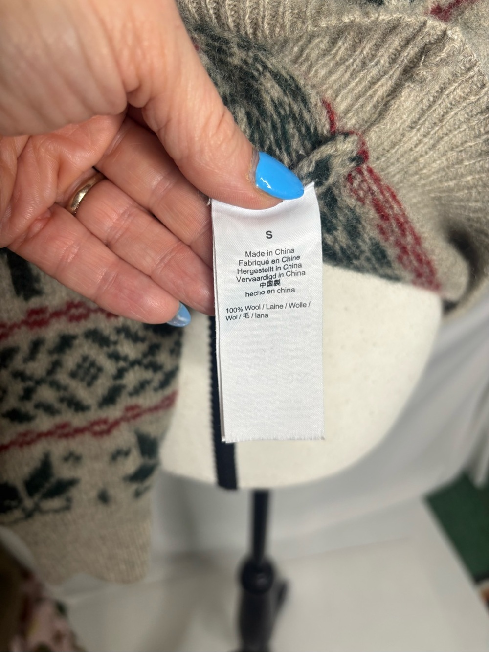 J Crew Fair Isle 100% wool Dog Sweater - Picture 7 of 7